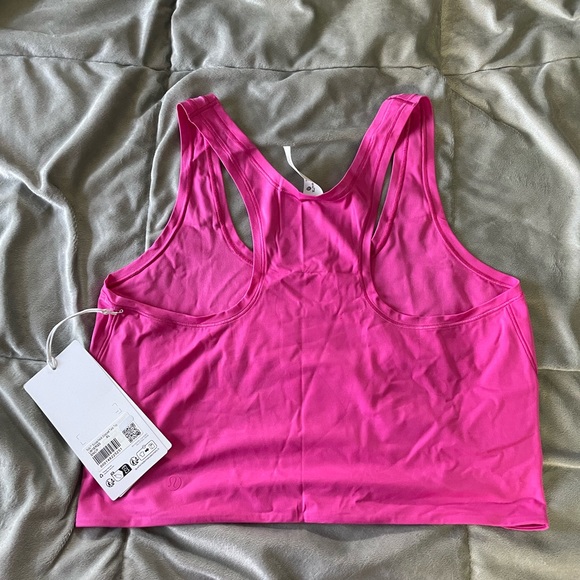 lululemon athletica Tops - Lululemon Nulu Scoop-Neck Cropped Tank Top - Sonic Pink